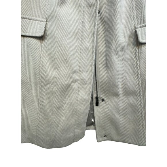 Calvin Klein Womens Herringbone Coat 3X Cream White Pockets & Full Lining - Picture 11 of 16